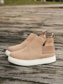 Kids' Minimalist Suede Non-Slip Mid-Top Fashionable Casual Sneakers (Run Small By 1 Size)