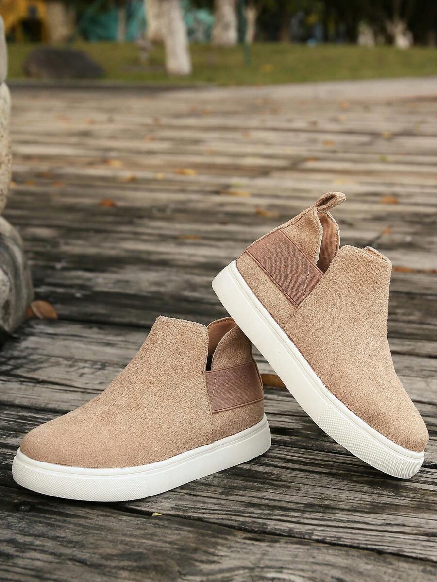 Kids' Minimalist Suede Non-Slip Mid-Top Fashionable Casual Sneakers (Run Small By 1 Size)