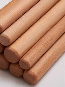 1pc Rolling Pin For Home Baking Noodle Dough Dumpling Wrapper, Baking Tool - Apricot - View 3