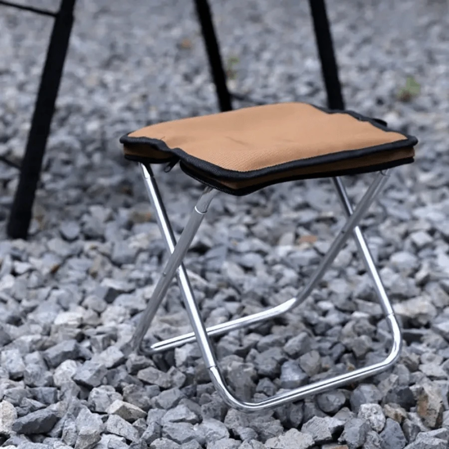可折疊超輕便小凳露營椅便攜長椅,適用於旅行、自駕旅遊、燒烤、露營 - 棕色 - 查看 1
