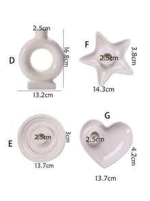 chenguang 1入組極簡陶瓷香薰燭臺 - 米色 - 查看 9