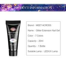 5PCS/Set Nail Extension Gel Set Glitter Soaking Gel For Quick Extension Stencil Nail Extension Manicure Beginner Manicure Tool - Black - View 11