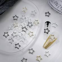 20pcs/set Random Mixed Nail Art & Phone Case Diy Star Shaped Decorations - Multicolor - View 4