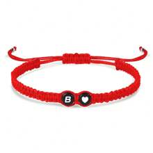 欧美跨境新款手链 手工编织26字母手链 精致爱心情侣手链 母亲节手链 送给妈妈朋友情侣的完美礼物 情人节,妈妈,母亲,母亲节,礼物 - 紅色 - 查看 21