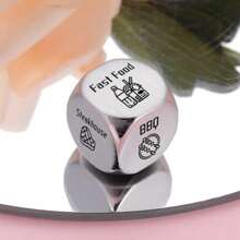 5pcs Food Decision Dice Creative Gift For Indecisive People - Silver - View 2