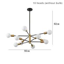 1 件現代 Sputnik 枝形吊燈(不含燈泡),e27 黑色和金色現代吸頂燈,北歐吊燈金色枝形吊燈廚房餐廳客廳臥室吸頂燈燈具 - 彩色 - 查看 10