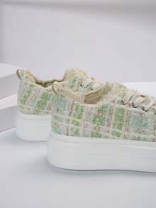 女士休閒厚底運動鞋 - 綠色 - 查看 7