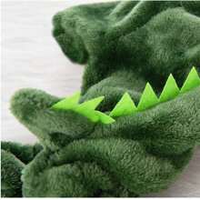 批发宠物用品秋冬珊瑚绒恐龙服装（适用于狗和猫） - 軍綠色 - 查看 7