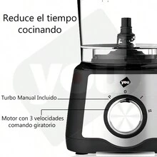 Licuadora Y Procesador De Alimentos 7 En 1 Moledor 3 Vel You - Negro - Ver 5