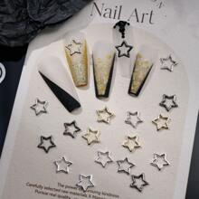 20pcs/set Random Mixed Nail Art & Phone Case Diy Star Shaped Decorations - Multicolor - View 1