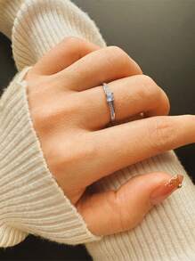 Simple And Versatile Retro Niche S925 Silver Gold Inlaid Ring For Women Wedding Engagement Bridal Jewelry