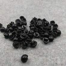 1包/50克黑色半圓扣（約91pcs，12mm），適用於服裝袖口的假珍珠扣子，小量包裝，2種尺寸（10mm和12mm) - 黑色 - 查看 3
