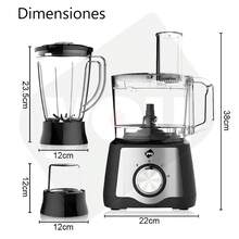 Licuadora Y Procesador De Alimentos 7 En 1 Moledor 3 Vel You - Negro - Ver 2