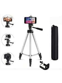 Tripie Universal Aluminio Celular Cámara 1 Metro 3 Niveles - Plateado - Ver 3