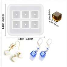 1 Pieza Moldes De Silicona De Resina Epoxi De Cristal Para Hacer Diy Abalorios Y Colgantes En Formas Redondas, De Diamantes, Cuadradas, Ovaladas Y Rectangulares Para Pulseras Y Collares