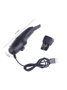 Mini Usb Keyboard Vacuum Cleaner For Cleaning Small Devices On Computer Or Laptop Desk - Black - View 9