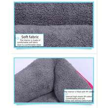 1 件長方形寵物床附毛絨保暖墊,耐咬,適合中小型貓狗,四個季節可選 - 灰色 - 查看 4