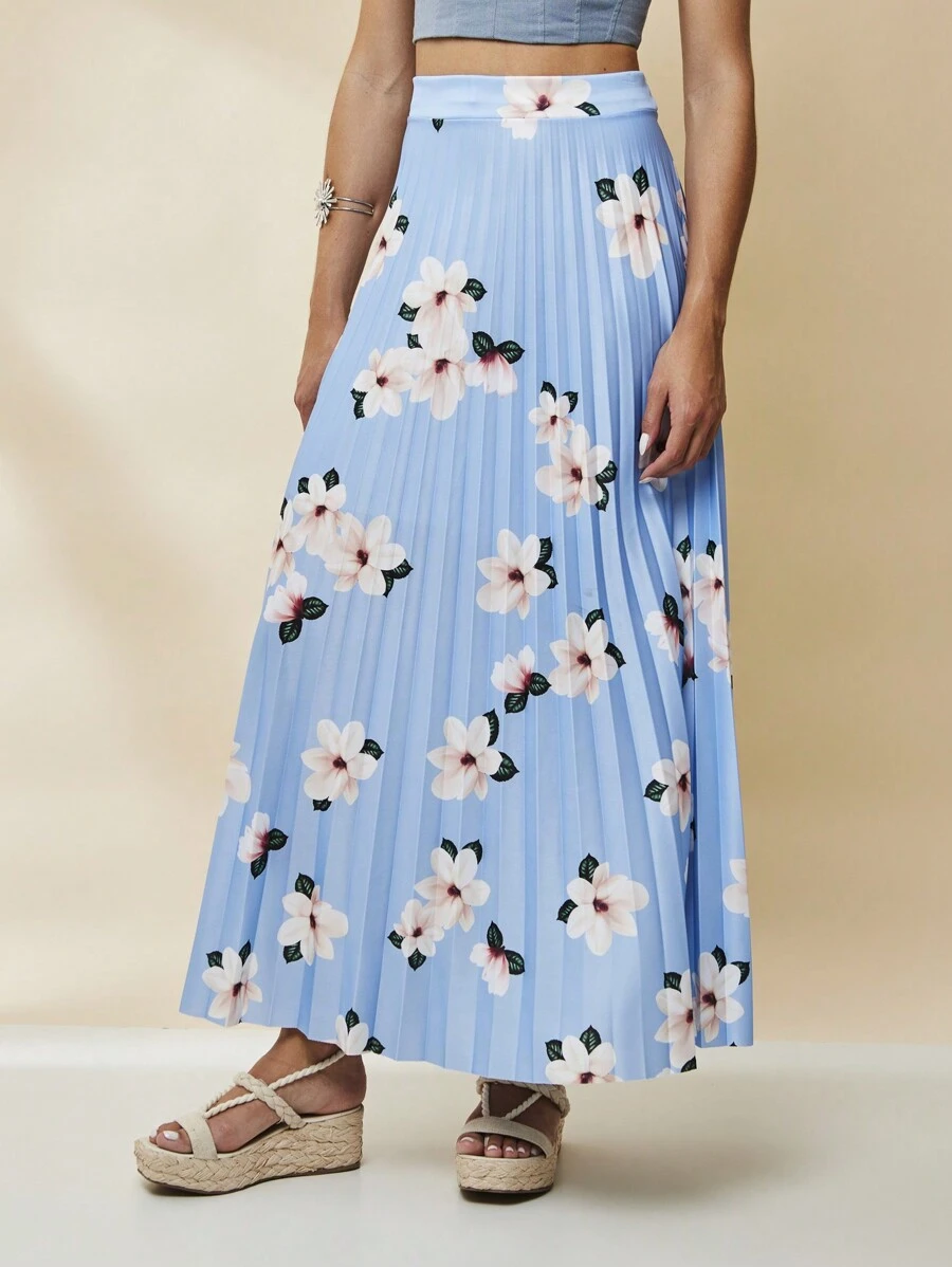 Women Skirts - 淺藍色 - 查看 1