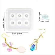 1 Pieza Moldes De Silicona De Resina Epoxi De Cristal Para Hacer Diy Abalorios Y Colgantes En Formas Redondas, De Diamantes, Cuadradas, Ovaladas Y Rectangulares Para Pulseras Y Collares