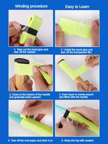 2 件裝扁平箔塗層黏膠握把,適用於羽球、網球拍、釣竿、自行車把手、防滑膠帶、防汗帶