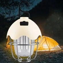 One LED Multifunctional USB-C Rechargeable Portable Waterproof Outdoor Garden Lantern Hanging Camping Lights - White - View 1