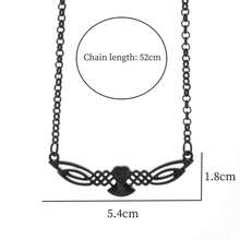 1只復古凱爾特風格動物貓頭鷹圖騰吊墜時尚項鍊 - 彩色 - 查看 2