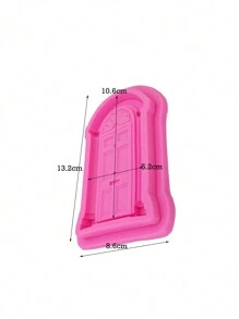 1pc Vintage Door Shaped Silicone Mold For Making Bar, Chocolate, Gum, Candy, Popular Baking Tool - Pink - View 6