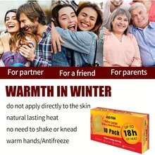 1/10手暖器,自粘式通用暖器,長效保暖貼,手足暖貼,暖貼,熱貼,保暖貼,身體暖貼,長效保暖貼,適用於冬季戶外活動,辦公室或家庭使用,旅遊,冬季必備手暖器 - 白色 - 查看 4