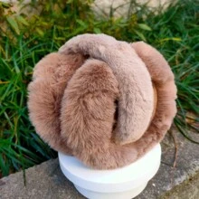 1pc Women's Bohemian Ear Muff(Random Color) For Warmth & Protection, One Size Fits All, Stretched And Thickened, Great For Outdoor In Fall And Winter - Bronze - View 3