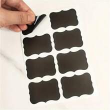 40pcs Glass Jar Bottle Stickers, Kitchen Organizer Labels, Chalkboard Blackboard Shape Tag, Home DIY Chalk Board Sign, Bottle Sticker, Home Kitchen Supplies