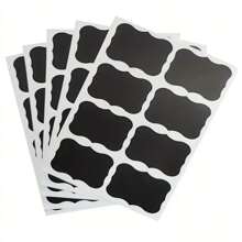 40pcs Glass Jar Bottle Stickers, Kitchen Organizer Labels, Chalkboard Blackboard Shape Tag, Home DIY Chalk Board Sign, Bottle Sticker, Home Kitchen Supplies