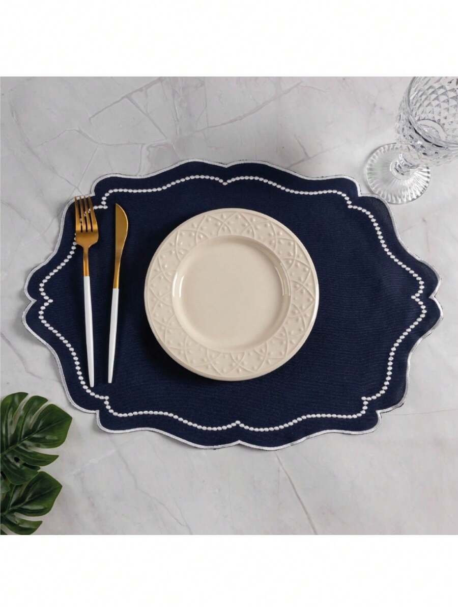 Souplast Jogo Americano Realeza 50x35cm Avulso - Azul Marinho - Visão 1