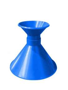 1入藍色汽車擋風玻璃錐形除雪工具,具有加油口漏斗、多功能冰刮和除雪鏟 - 藍色 - 查看 4