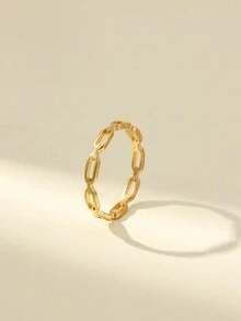 2件個性百搭雷射切割鏈環吊墜,歐美時尚,簡約空心鈦鋼戒指,長方形鏈條,不銹鋼新款首飾,金屬方形簡約戒指,幾何食指戒指,女士手飾。項鍊可用作精緻的戒指或聖誕節和萬聖節的時尚吊墜。 、感恩節、情人節、生日、週年紀念禮物等的完美禮物 - 金色 - 查看 7