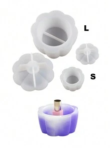 3d Candle Holder Silicone Mold For Making Candlestick, Aromatherapy, Flower Edge Craft, Jewelry Storage Box, Gypsum, And Wax Artwork Decoration