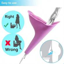 1pc Portable Silicone Female Urination Device, Stand Up & Reusable, Perfect For Camping, Hiking, Travel