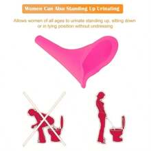 1pc Portable Silicone Female Urination Device, Stand Up & Reusable, Perfect For Camping, Hiking, Travel