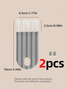 2pcs Gray Flexible Groove Cleaning Brushes, Portable Cup Lid Keyboard Gap Cleaning Brushes