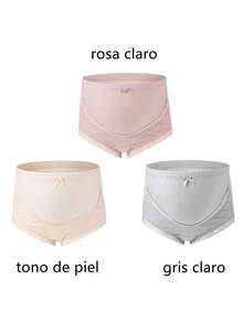 Ropa interior de embarazo para mujer, ropa interior de algodón boxer para embarazo - Gris - Ver 7