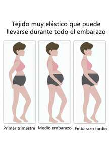 Ropa interior de embarazo para mujer, ropa interior de algodón boxer para embarazo - Gris - Ver 6