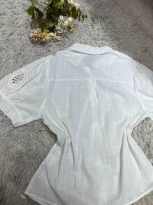 Women Blouses - trắng - Xem 8
