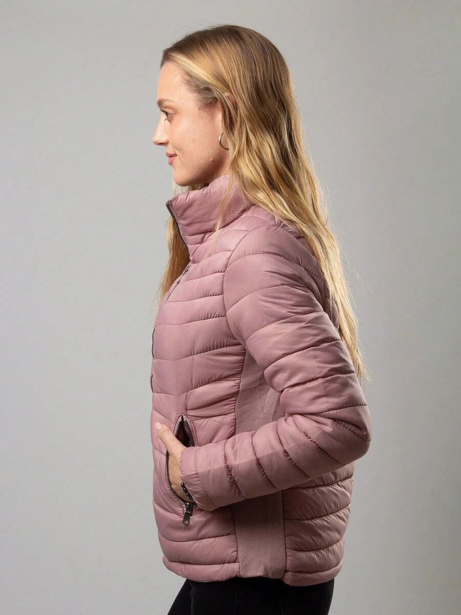 Shopilinc Chamarra Capitonada Dama Mujer - Rosa - Ver 1