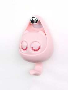 1 件卡通創意閃爍貓鉤適用於可愛杏仁餅形狀無痕衣服、帽子和雜項。收納掛鉤 - 粉色 - 查看 9