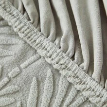 1入組高彈性樹紋沙發床罩,安裝方便、多種尺寸可選,織花摺疊床罩,寵物友好,四季通用裝飾 - 淺灰色 - 查看 10