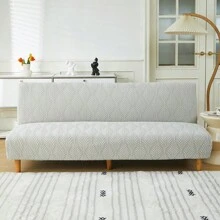 1入組高彈性樹紋沙發床罩,安裝方便、多種尺寸可選,織花摺疊床罩,寵物友好,四季通用裝飾 - 淺灰色 - 查看 2