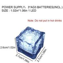 12 Piezas Cubo Hielo Led Multicolor Fiesta Evento Sumergible - Multicolor - Ver 3