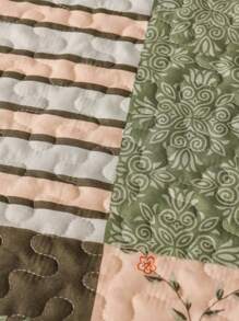 3pcs Bathiya Printed Quilted Bedding Set (1pc Bed Cover + 2pcs Pillowcases Without Filler), Boho Style Soft & Comfortable Bedroom/Dorm Decor Bedding Set, 228x228cm - Multicolor - View 6