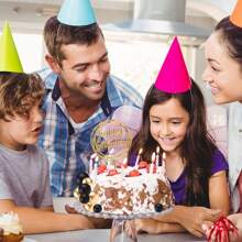 27pcs Mini Cake Decoration Set, Cupcake Toppers, Acrylic Cake Topper With Artificial Dry Flower, Perfect For Anniversary, Graduation, Birthday Party And Baby Shower - Multicolor - View 6