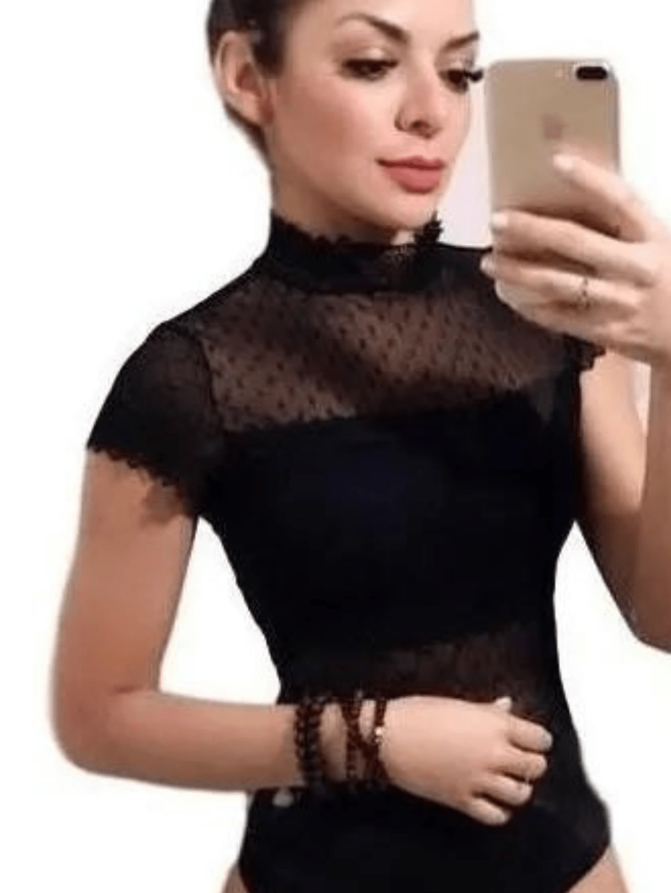 Women Bodysuits - 黑色 - 查看 1