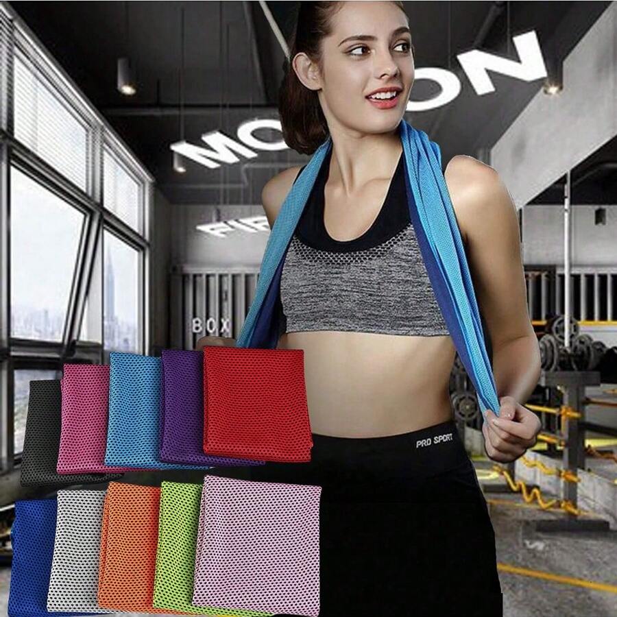 1入組毛巾,30cm*100cm輕便便攜運動毛巾,速幹吸水健身毛巾適合男人及女人,戶外運動,健身房練習,跑步 - 彩色 - 查看 1